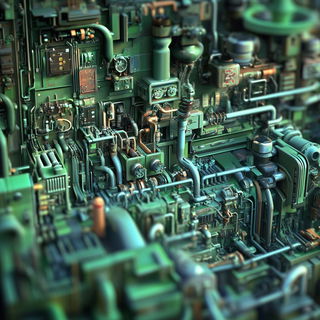 Gutterlight Monument style, Midjourney V6.1: technical infrastructure blueprint schematics