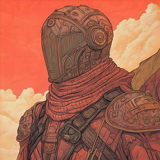 Gothicgild style, Midjourney V6.1: concept art character design of retropunk steam knight