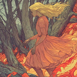 Gothicgild style, Midjourney V6.1: retro fairy-tale illustration