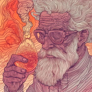 Gothicgild style, Midjourney V6.1: editorial illustration for popular scientific magazine cover