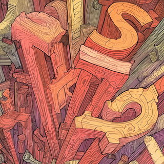 Gothicgild style, Midjourney V6.1: typographic composition with large letters