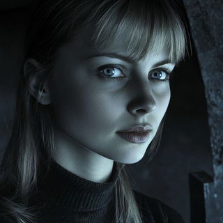Tungstenfilm style, Midjourney V6.1: photographic portrait of female protagonist