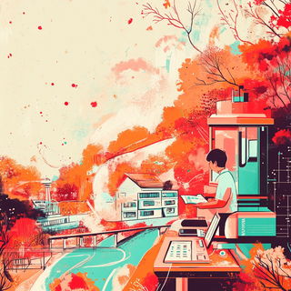 Codexarch style, Midjourney V6.1: editorial illustration for popular scientific magazine cover