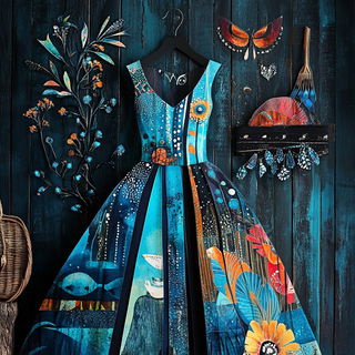 Gullwing Graffitics style, Midjourney V6.1: haute-couture fashion outfit