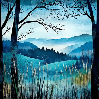 Gullwing Graffitics style, Midjourney V6.1: realistic landscape photograph of quiet dawn
