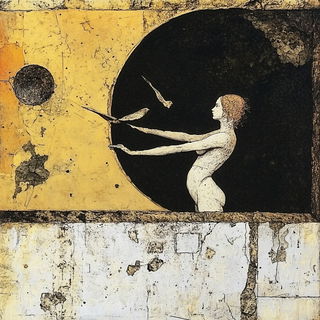 Carnival Ink Pilgrims style, Midjourney V6.1: classical 18th-century oil painting