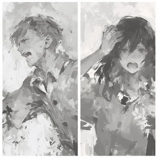 Skyfold Ideogram style, Midjourney V6.1: black-and-white manga comic strip