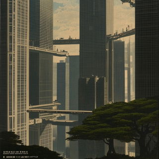 Stagebolt Seafable style, Midjourney V6.1: megacity with futuristic bioarchitecture
