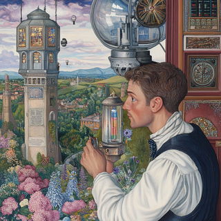 Opalstar Chromanime style, Midjourney V6.1: editorial illustration for popular scientific magazine cover
