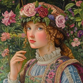 Opalstar Chromanime style, Midjourney V6.1: classical 18th-century oil painting