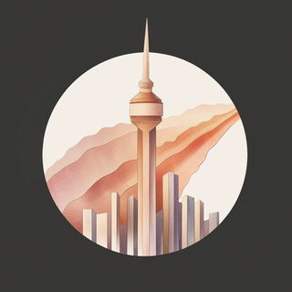 Colortrace Cyclone style, Midjourney V6.1: bold minimalist logo design for Istanbul city municipal services