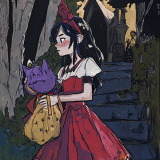 Shardhaven style, Midjourney V6.1: retro fairy-tale illustration