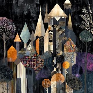 Cablecloak Futurism style, Midjourney V6.1: retro fairy-tale illustration