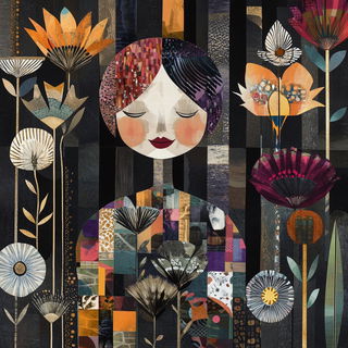 Cablecloak Futurism style, Midjourney V6.1: traditional folk art