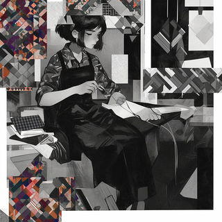 Cablecloak Futurism style, Midjourney V6.1: black-and-white manga comic strip