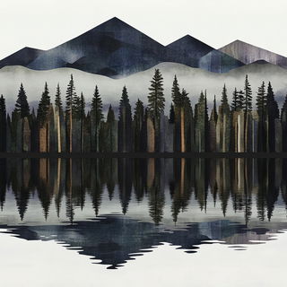 Cablecloak Futurism style, Midjourney V6.1: realistic landscape photograph of quiet dawn