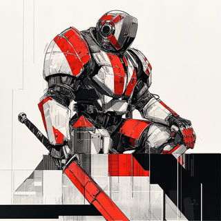 Monsoon Storypaint style, Midjourney V6.1: concept art character design of retropunk steam knight