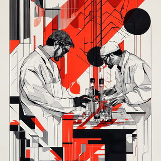Monsoon Storypaint style, Midjourney V6.1: editorial illustration for popular scientific magazine cover