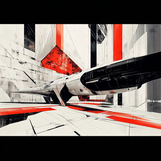 Monsoon Storypaint style, Midjourney V6.1: cinematic shot from sci-fi movie
