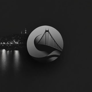 Engraved Megalopolis style, Midjourney V6.1: bold minimalist logo design for Istanbul city municipal services