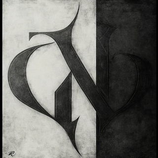 Engraved Megalopolis style, Midjourney V6.1: typographic composition with large letters
