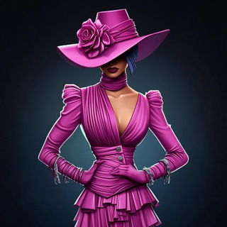 Tealflare Storycraft style, Midjourney V6.1: haute-couture fashion outfit