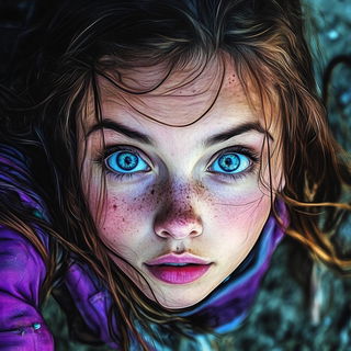 Cairnshadow style, Midjourney V6.1: photographic portrait of female protagonist