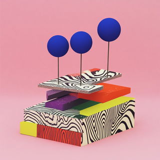 Impastelle style, Midjourney V6.1: abstract 3D render