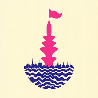 Impastelle style, Midjourney V6.1: bold minimalist logo design for Istanbul city municipal services