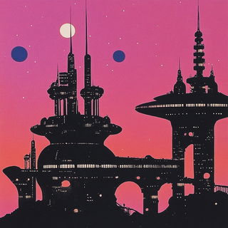 Impastelle style, Midjourney V6.1: cinematic shot from sci-fi movie