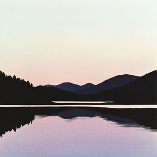 Impastelle style, Midjourney V6.1: realistic landscape photograph of quiet dawn