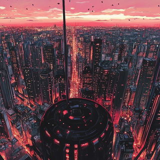 Cinebrume style, Midjourney V6.1: megacity with futuristic bioarchitecture