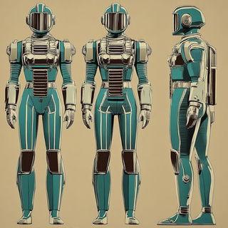 Sunset Track Anime style, Midjourney V6.1: concept art character design of retropunk steam knight