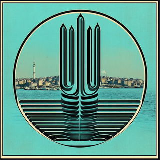 Sunset Track Anime style, Midjourney V6.1: bold minimalist logo design for Istanbul city municipal services