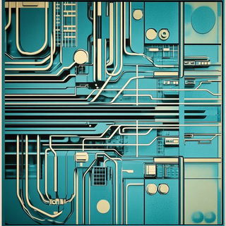 Sunset Track Anime style, Midjourney V6.1: technical infrastructure blueprint schematics