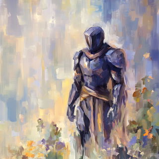 Chromascour style, Midjourney V6.1: concept art character design of retropunk steam knight