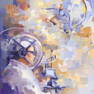 Chromascour style, Midjourney V6.1: editorial illustration for popular scientific magazine cover