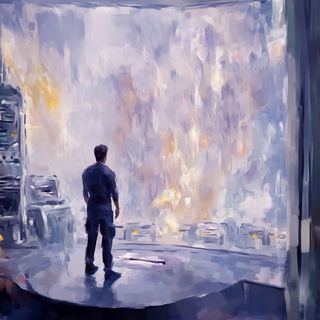 Chromascour style, Midjourney V6.1: cinematic shot from sci-fi movie