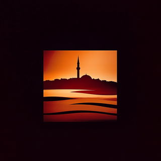 Saffronfoil Diptych style, Midjourney V6.1: bold minimalist logo design for Istanbul city municipal services