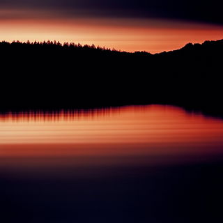 Saffronfoil Diptych style, Midjourney V6.1: realistic landscape photograph of quiet dawn