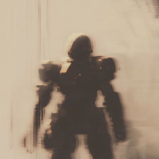 Inkprosthetica style, Midjourney V6.1: concept art character design of retropunk steam knight