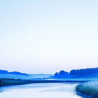 Stratacut style, Midjourney V6.1: realistic landscape photograph of quiet dawn