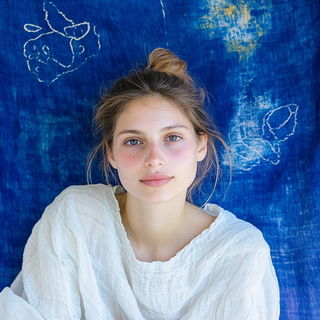 Stratacut style, Midjourney V6.1: photographic portrait of female protagonist