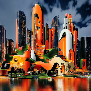 Pale Plate Topography style, Midjourney V6.1: megacity with futuristic bioarchitecture