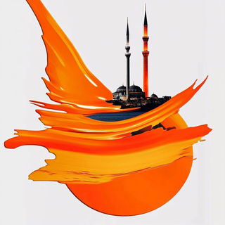 Pale Plate Topography style, Midjourney V6.1: bold minimalist logo design for Istanbul city municipal services