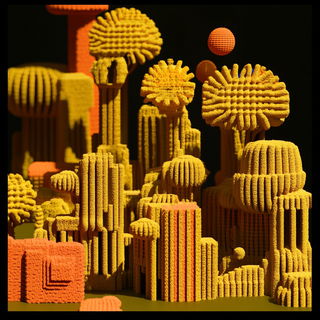 Contourflow style, Midjourney V6.1: abstract 3D render