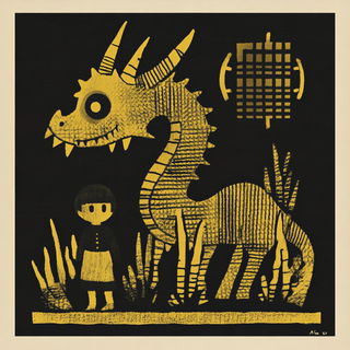 Contourflow style, Midjourney V6.1: retro fairy-tale illustration