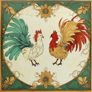Rosarium Via style, Midjourney V6.1: traditional folk art