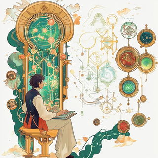 Rosarium Via style, Midjourney V6.1: editorial illustration for popular scientific magazine cover
