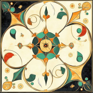 Rosarium Via style, Midjourney V6.1: creative pattern composition